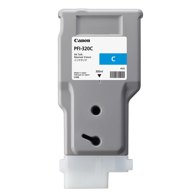 Cartus Cerneala Original Canon Cyan, PFI-320C, pentru IPF TM-200|TM-205|TM-300|TM-305, 300ml, (timbru verde 0.15 lei),NOPP, "2891C001AA"