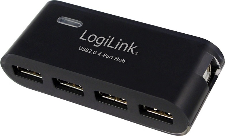 HUB extern LOGILINK, porturi USB: USB 2.0 x 4, conectare prin USB 2.0, alimentare retea 220 V, negru, "UA0085" (timbru verde 0.8 lei)