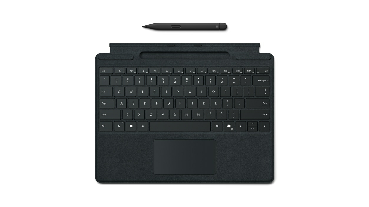 MS Surface Pro 11/10/9/8 Keyboard/Typecover with Slim Pen COMM black English International "8X8-00162" (timbru verde 0.9 lei)