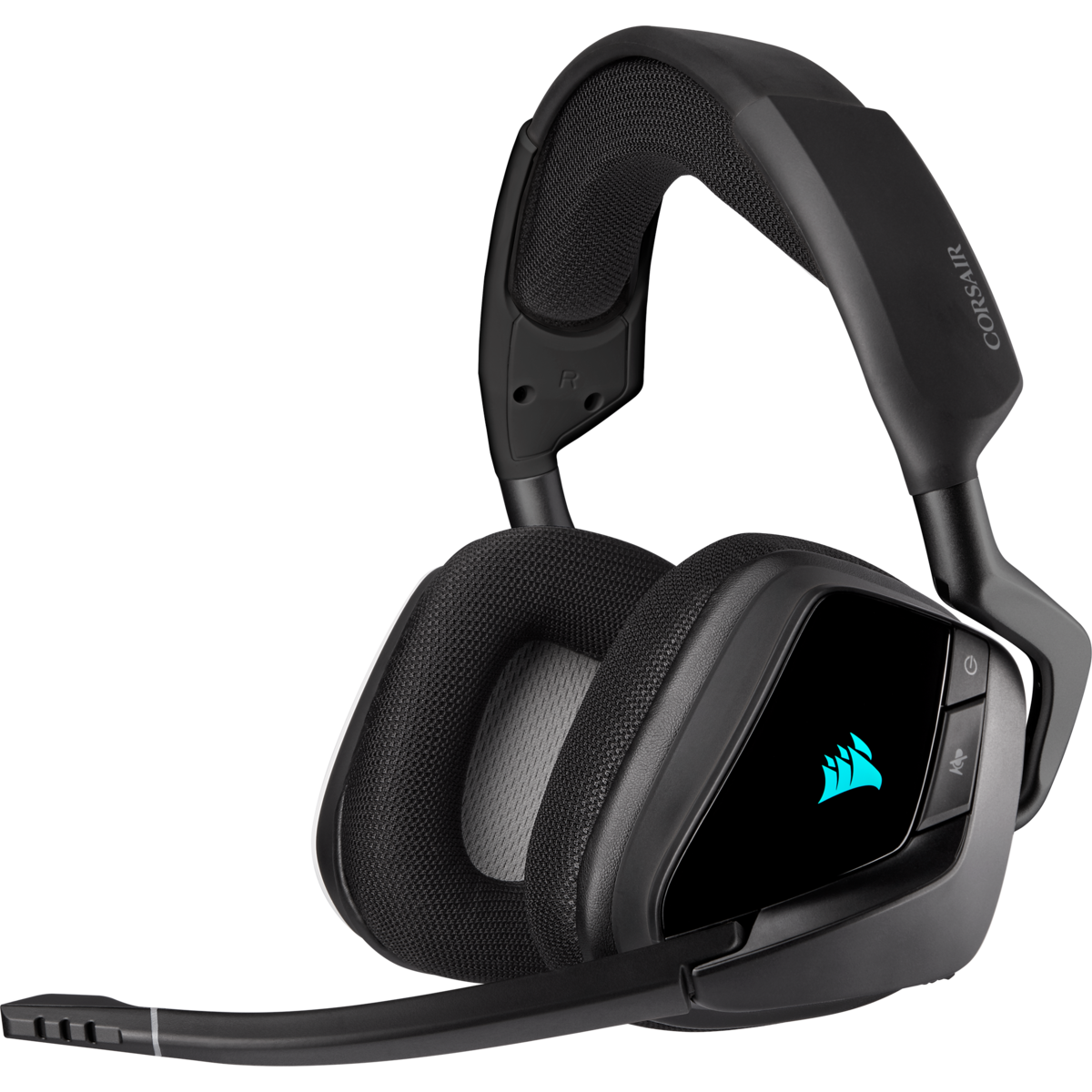 CASTI Corsair, "Void RGB Elite", wireless, gaming, utilizare multimedia, microfon pe brat, conectare prin 2.4 GHz (WiFi), negru, "CA-9011201-EU", (timbru verde 0.8 lei)