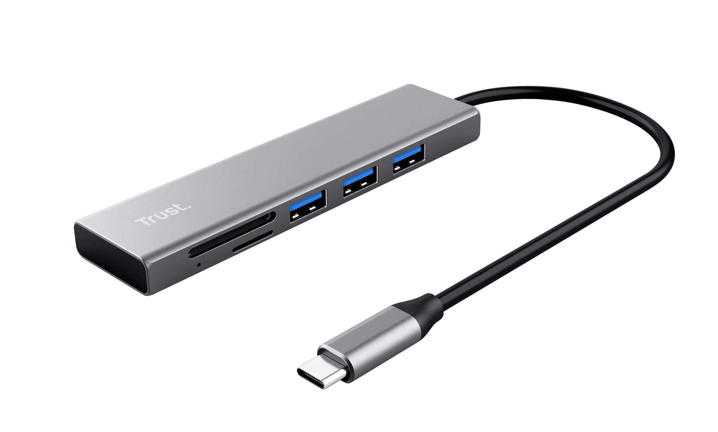 Halyx Fast USB-C & Card Reader, 3-port Hub "TR-24191" (timbru verde 0.8 lei)