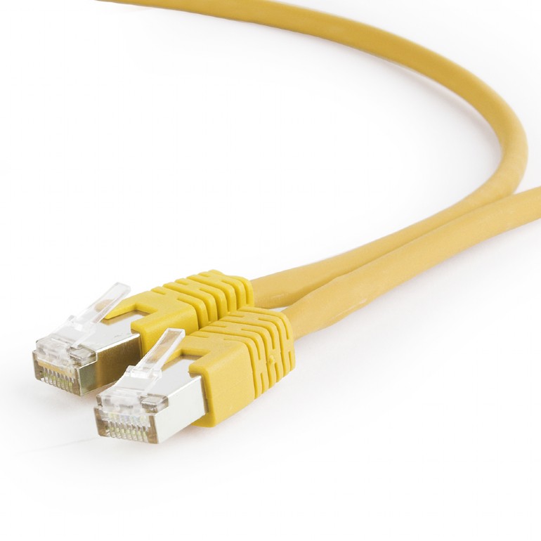 PATCH CORD S/FTP GEMBIRD Cat6a, LSZH, cupru, 5 m, galben, AWG27, dublu ecranat "PP6A-LSZHCU-Y-5M" (timbru verde 0.18 lei)