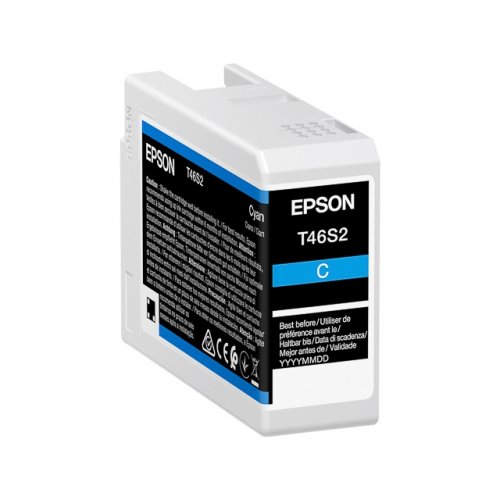 Cartus Cerneala Original Epson Cyan, T46S2, pentru UltraChrome Pro 10, 25ml, (timbru verde 1.2 lei), "C13T46S200"