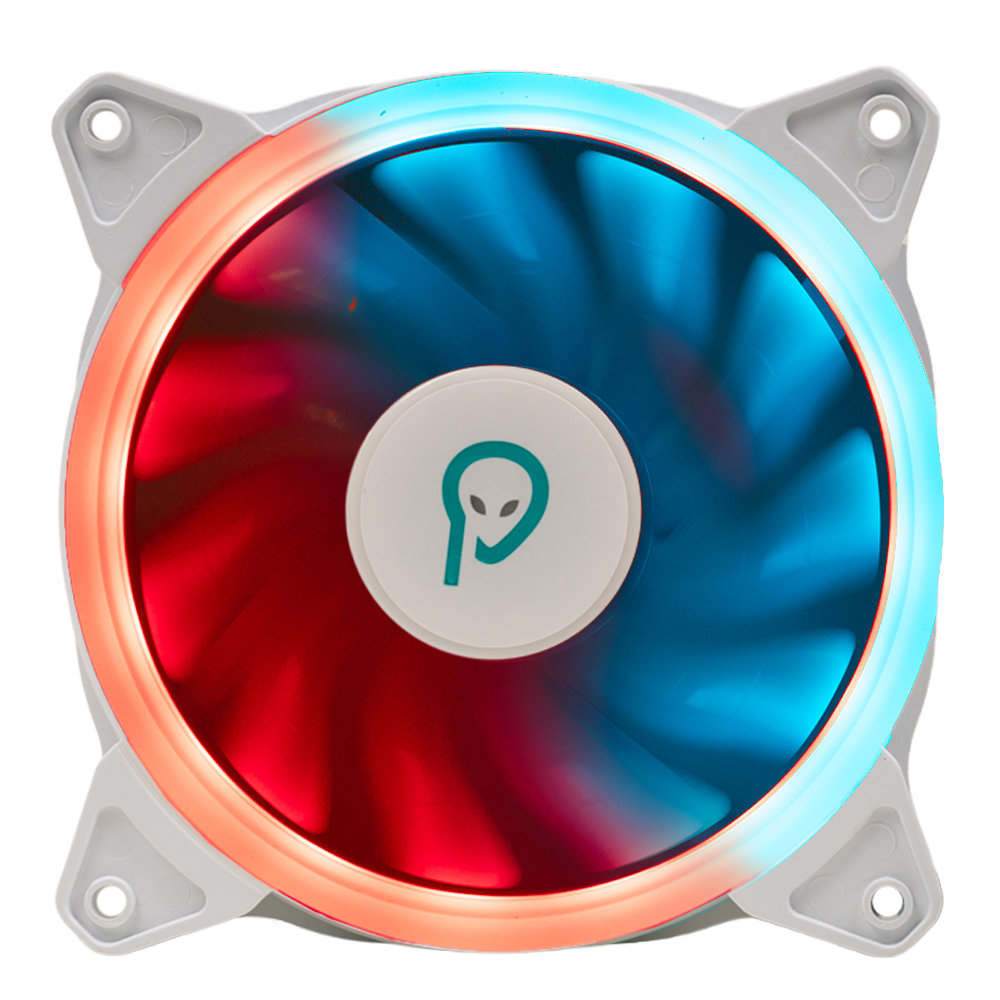 VENTILATOR SPACER PC 120x120x25 mm ARGB light diferite setari ale jocului de culori, posibilitate conectare fan hub, Hydraulic Bearing, conector 3/4-pin, white, " SPFC-120-WH-ARGB " (timbru verde 0.18 lei)