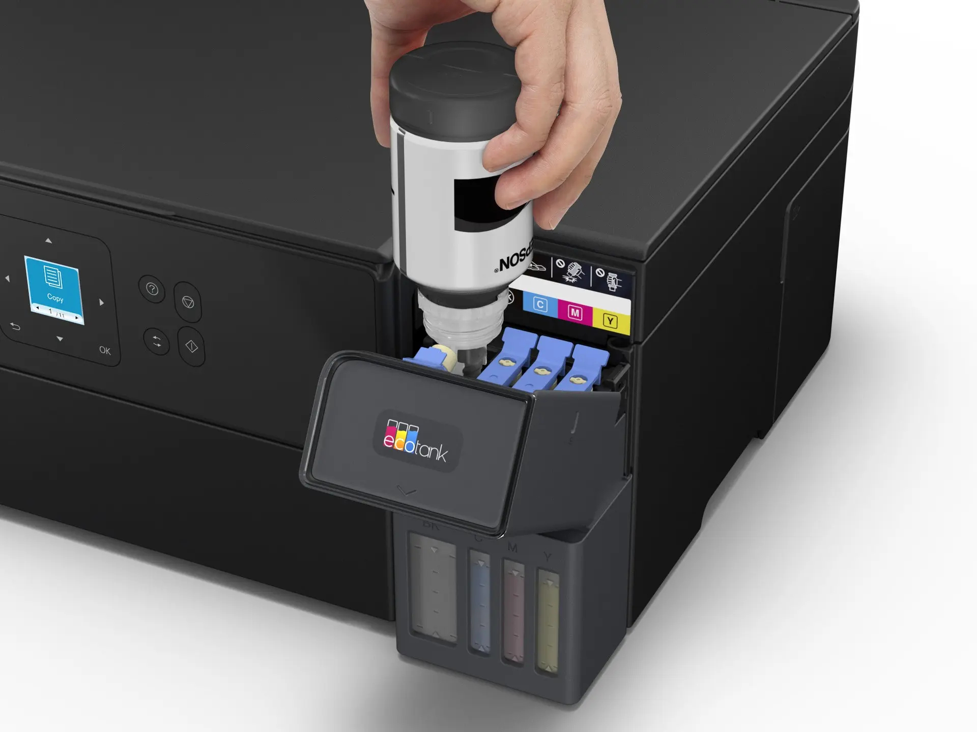 Multifunctional Inkjet CISS Color Epson L4360, A4, Functii: Impr.|Scan.|Cop., Viteza de Printare Monocrom: 33 ppm, Viteza de printare color: 20ppm, Conectivitate:USB|WiFi, Duplex:Da, ADF:Nu "C11CL41408" - imagine 5
