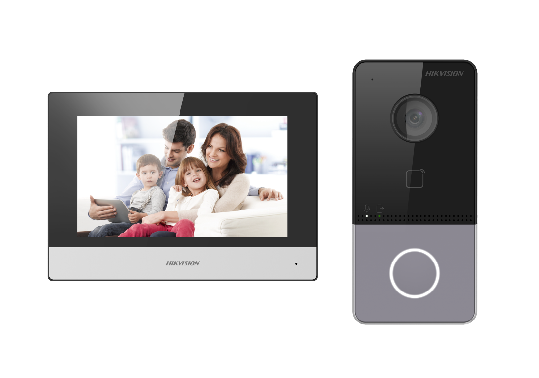 KIT VIDEOINTERFON IP WIFI & POE, "DS-KIS603-P(C)" (timbru verde 0.8 lei)