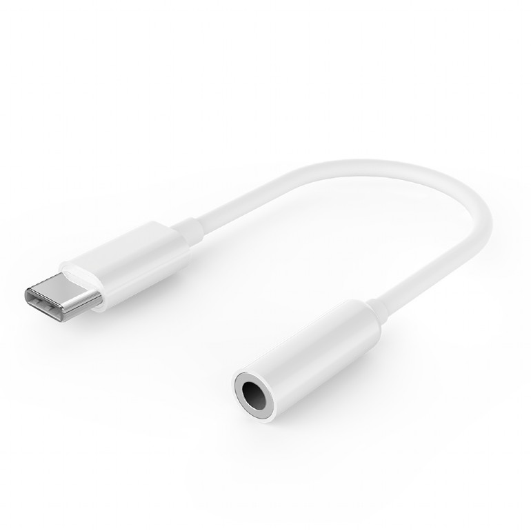ADAPTOR audio GEMBIRD stereo (1 x USB Type-C T la 1 x 3.5 mm jack 4-pin M), 0.1M, alb, "A-CM-3.5F-01" (timbru verde 0.08 lei)