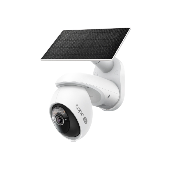 CAMERA IP TP-LINK + PANOU SOLAR, wireless, turret, pt.exterior, dist. IR 9 m, tip lentila fixa 4 mm, 4K 8MP (3840 × 2160 px), microfon, carcasa plastic, slot SD card, "Tapo C660 KIT" (timbru verde 0.8 lei)
