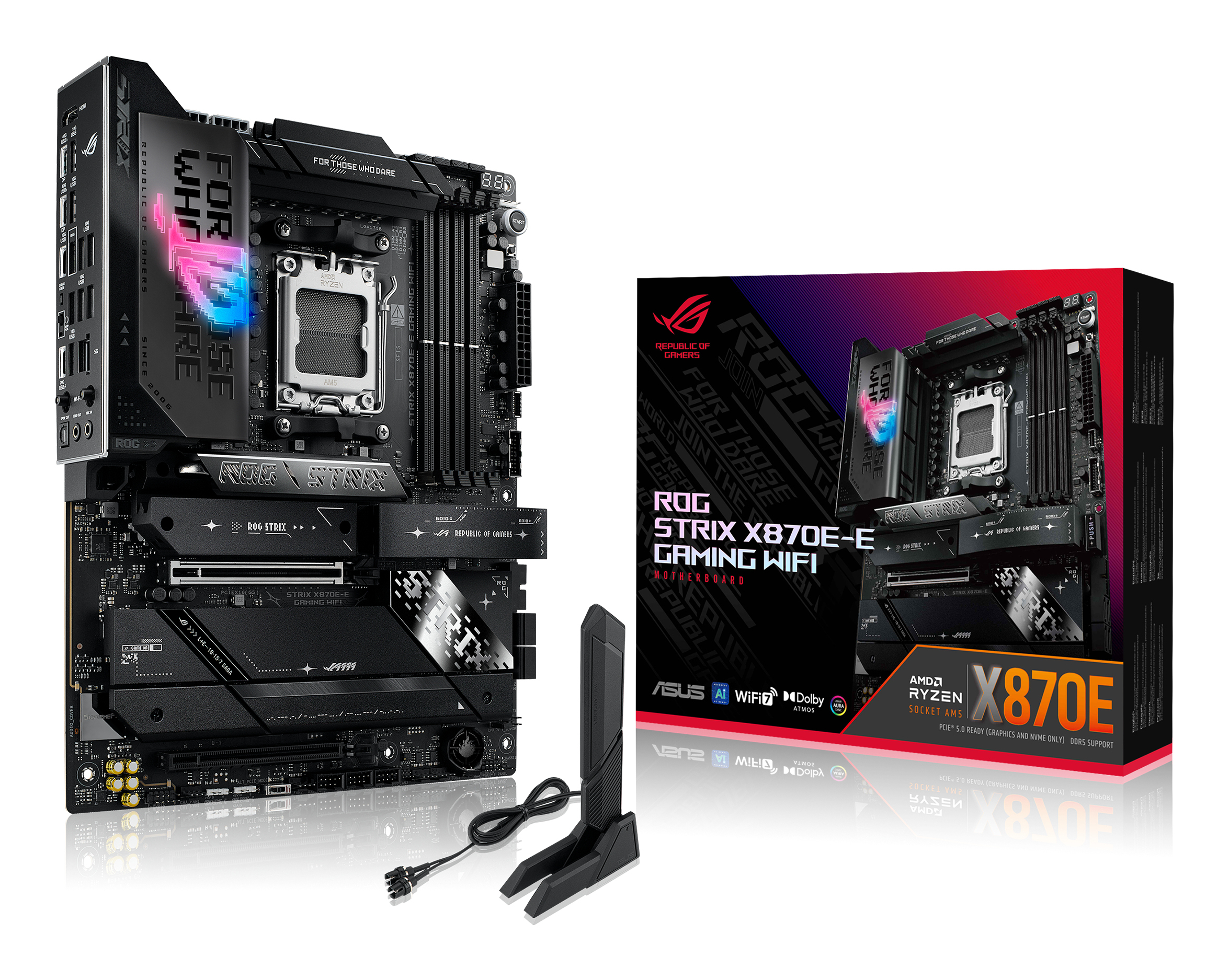 Placa de baza ROG STRIX X870E-E GAMING WIFI, AMD X870E, Socket AM5, ATX "90MB1IB0-M0EAY0"