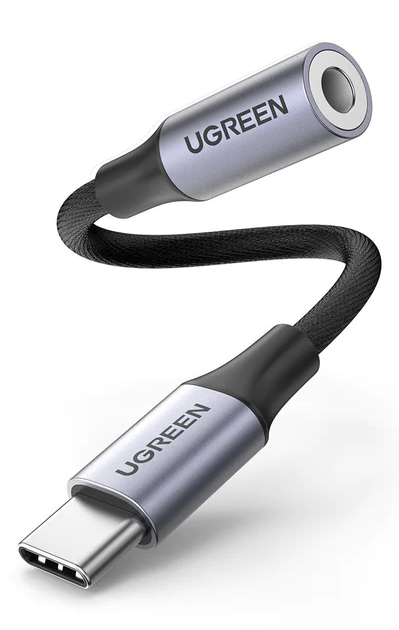 CABLU audio Ugreen, "AV161", USB Type-C (T) la 3.5 mm jack (M), lungime 15cm, gri "80154" (timbru verde 0.08 lei) - 6957303881543