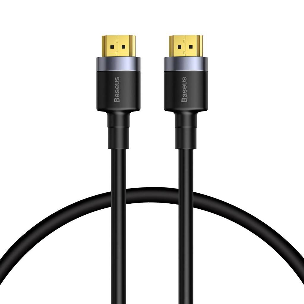 CABLU video Baseus Cafule, HDMI (T) la HDMI (T), rezolutie maxima 4K UHD (3840 x 2160) la 60 Hz, conectori auriti, 1m, negru "CADKLF-E01" (timbru verde 0.18 lei) - 6953156218185