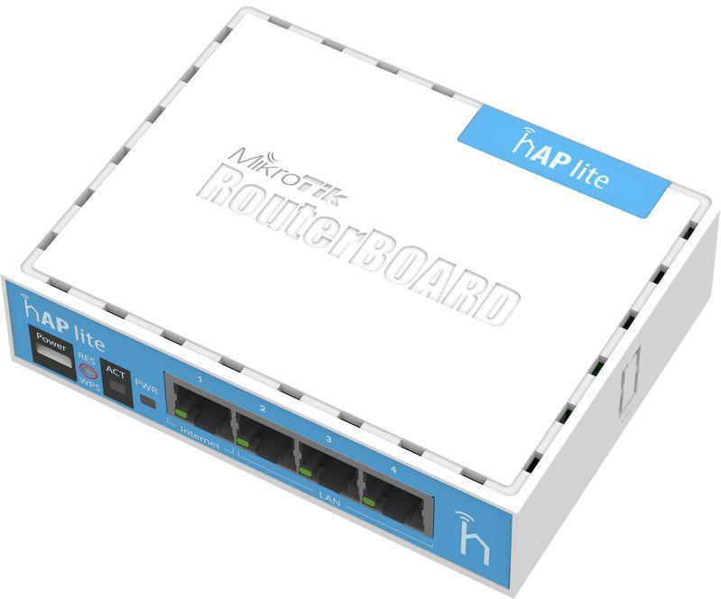 ACCESS Point Mikrotik wireless interior 300 Mbps, port 10/100 x 4, antena interna x 2, fara PoE, 2.4 GHz, "RB941-2ND" (timbru verde 0.8 lei)