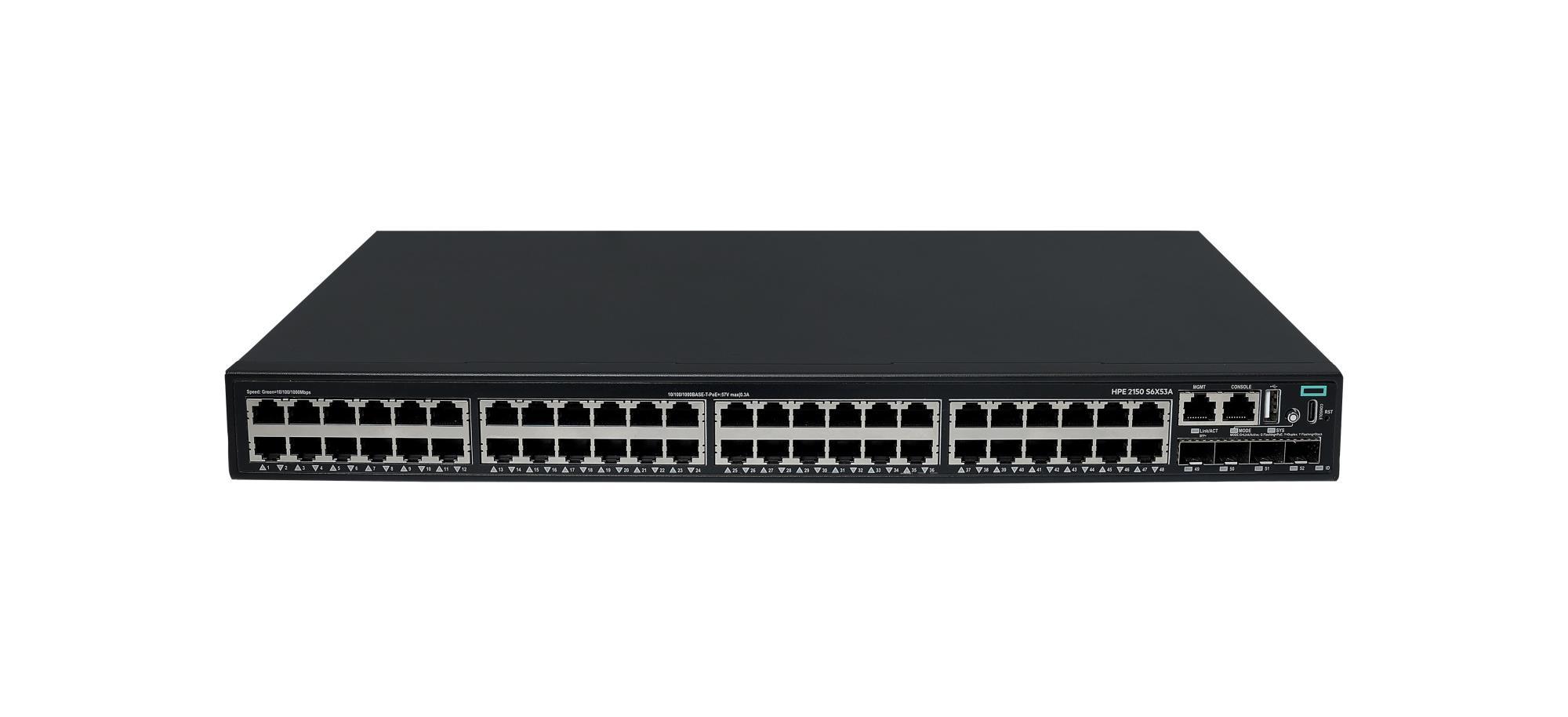 NET SWITCH 48PORT 1000M 4SFP+/2150 S6X53A ARUBA BY HPE "S6X53A"