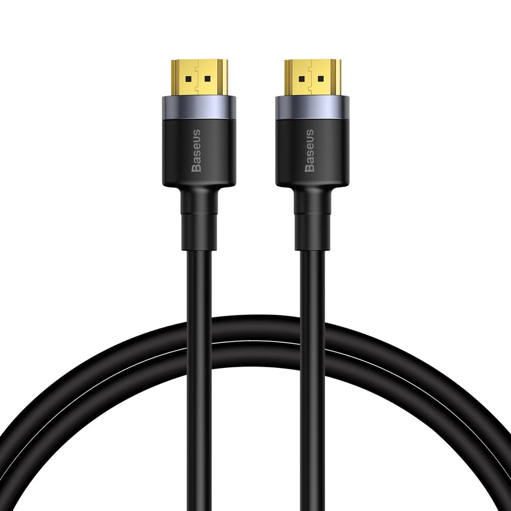 CABLU video Baseus Cafule, HDMI (T) la HDMI (T), rezolutie maxima 4K UHD (3840 x 2160) la 60 Hz, conectori auriti, 2m, negru "CADKLF-F01" (timbru verde 0.8 lei) - 6953156218192
