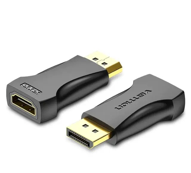 Adaptor video Vention, DisplayPort(T) la HDMI(M), rezolutie maxima 4K la 30Hz, conectori auriti, cupru, invelis PVC, negru, "HBPB0" (timbru verde 0.18lei) - 6922794752610