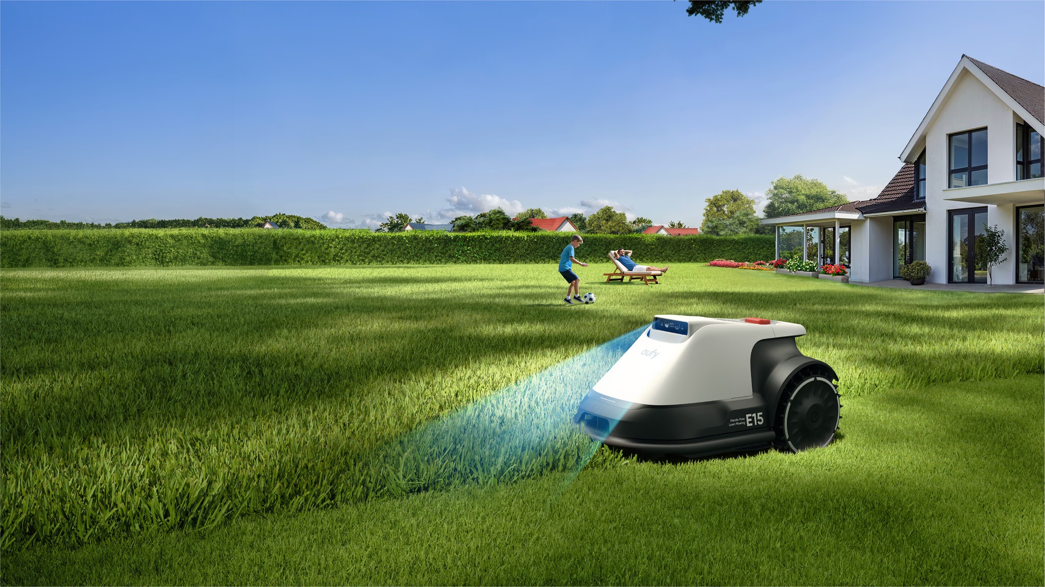 Robot tuns iarba Anker "eufy ", GPS, Wi-Fi, 4G, inaltime de taiere 2.5 - 7.6 cm, max 800m2, camera FOV 96° orizontal, 80° vertical, cartografiere, inaltime max iarba 9cm, gri, "T2880GA2" - 0194644311179 - imagine 12