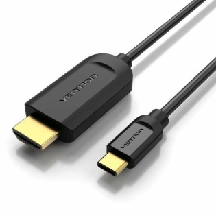 Cablu video Vention, HDMI(T) la USB-C (T), 1m, rezolutie 4K la 30Hz, PVC, negru, "CGUBF" (timbru verde 0.08 lei) - 6922794742055
