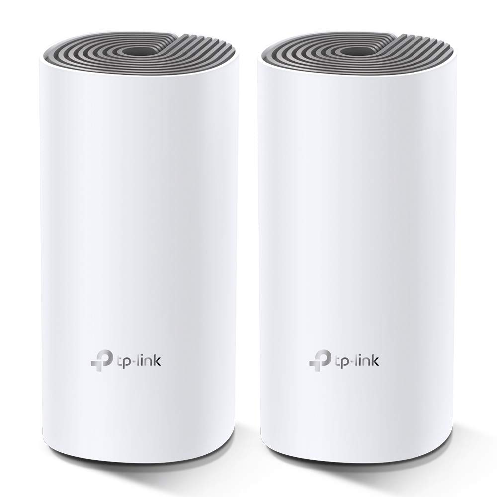 MESH TP-LINK, wireless, router AC1200, pt interior, 1200 Mbps, port LAN, WAN, 2.4 GHz | 5 GHz, antena interna x 2, standard 802.11ac, "Deco E4(2-pack)" (timbru verde 2.00 lei)