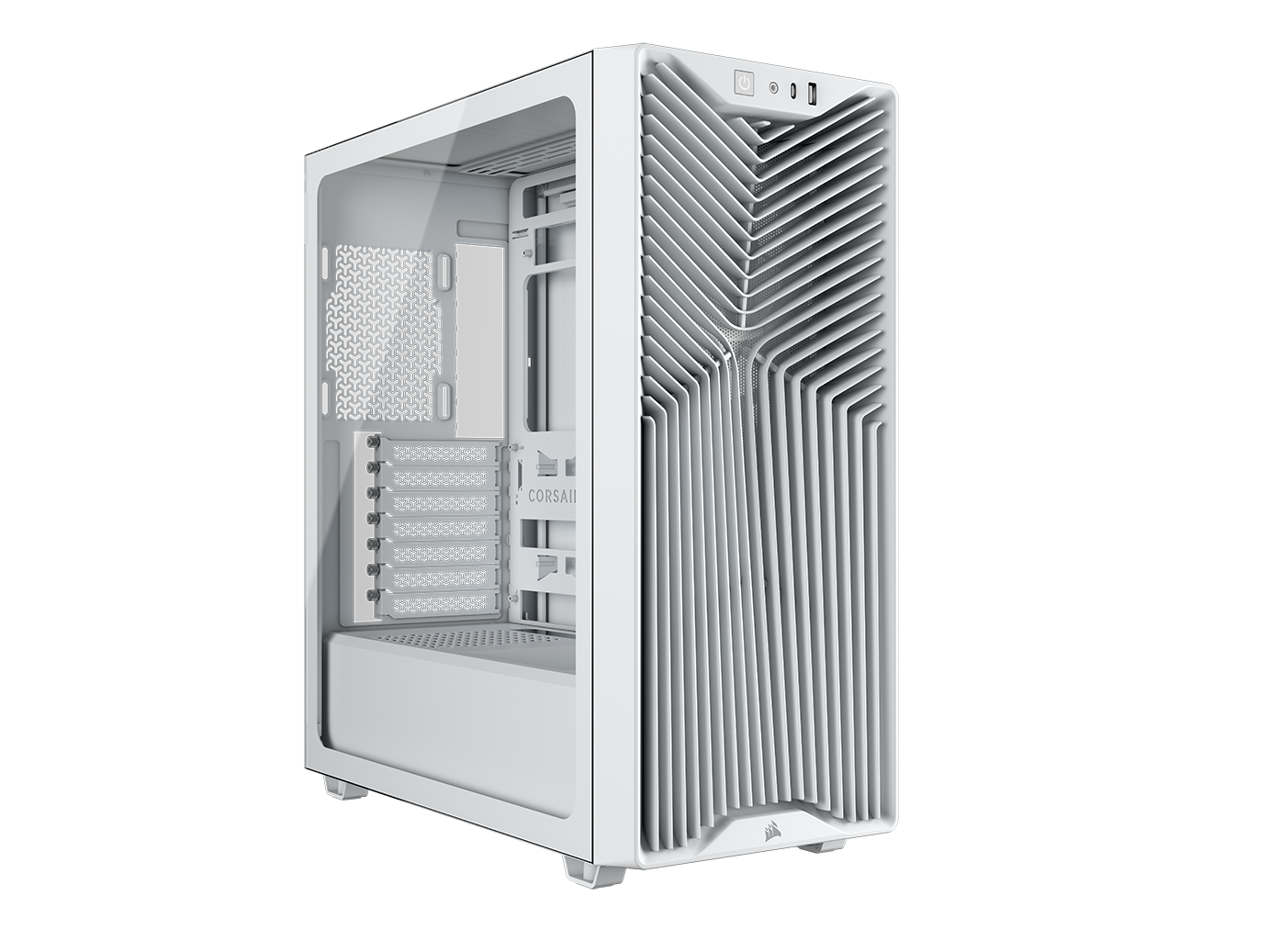 Carcasa Corsair 3200D RS, Mid-Tower, ATX, 3 ventilatoare incluse RS120, Alb "CC-9011335-WW" (timbru verde 0.32 lei)