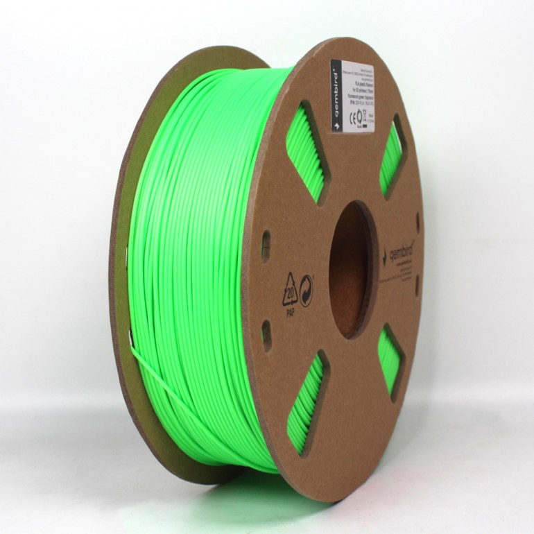 FILAMENT GEMBIRD pt. imprimanta 3d, ABS, 1.75mm diamentru, 1Kg / bobina, aprox. 400m, topire 225-240 grC, flame-bright green, "3DP-ABS1.75-01-FG"