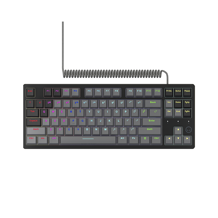 LORGAR Azar 514TKL, Wired RGB mechanical gaming keyboard, black, EN layout "LRG-GK514TKL-BK-US" (timbru verde 0.8 lei)