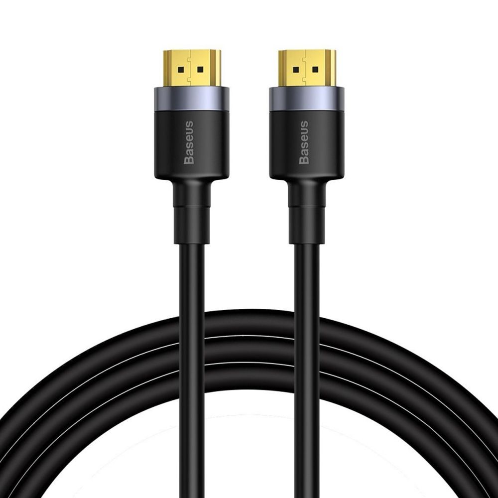 CABLU video Baseus Cafule, HDMI (T) la HDMI (T), rezolutie maxima 4K UHD (3840 x 2160) la 60 Hz, conectori auriti, 3m, negru "CADKLF-G01" (timbru verde 0.18 lei) - 6953156218208