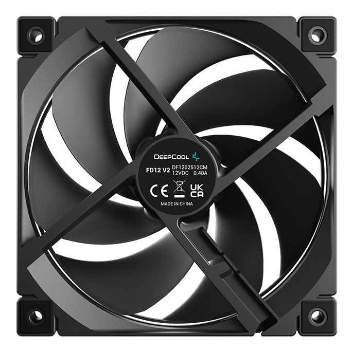 Ventilator DeepCool "FD12 V2", 120mm, 500 - 2500 RPM, hydro bearing, 79 cfm, 4-Pin PWM, negru, "R-FD12V2-BKNPN1-G" - imagine 3