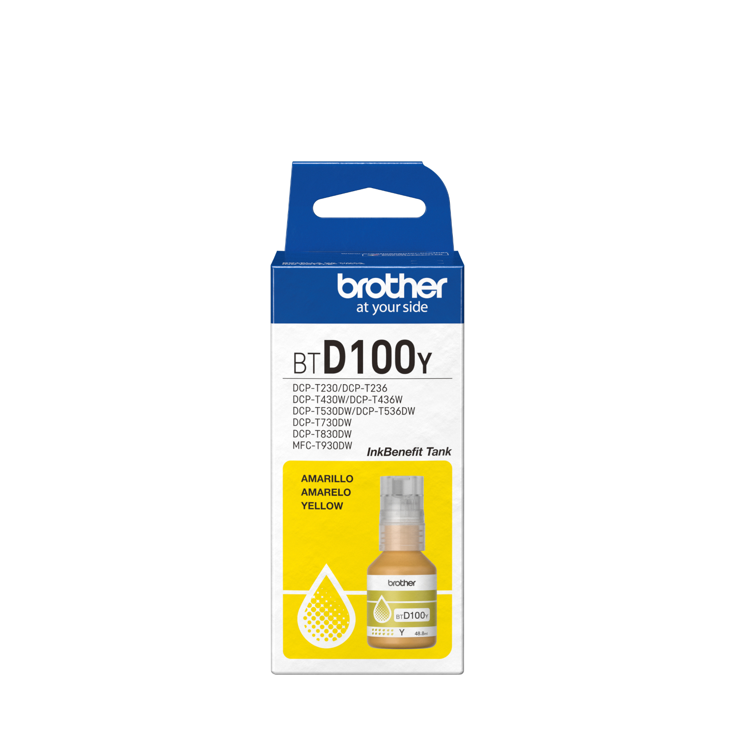 Cartus Cerneala Original Brother Yellow, BTD100Y, pentru DCP-T430W|DCP-T530DW|DCP-T730DW|MFC-T930DW|5K, incl.TV 0 RON, "BTD100Y"