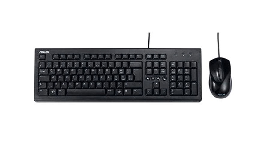 ASUS U2000 Keyboard + Mouse Kit Optical 1000DPI USB 1Y Black, "90-XB1000KM000R0-" (timbru verde 0.8 lei)