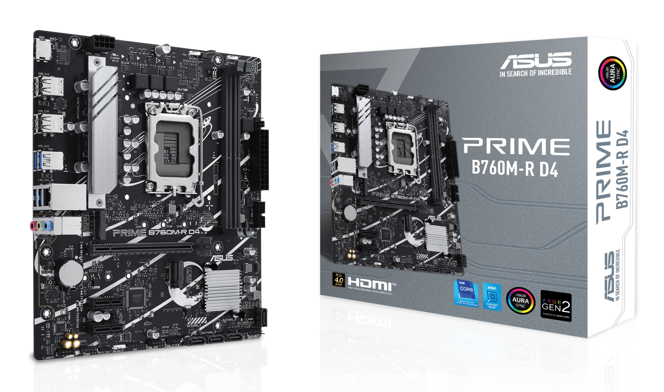 Placa de baza PRIME B760M-R D4, Intel B760, socket 1700, mATX "90MB1HA0-M0EAY0"