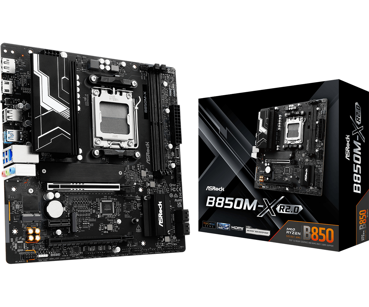 Placa de baza ASRock B850M-X R2.0 - Socket AM5 motherboard "90-MXBSG0-A0UAYZ"