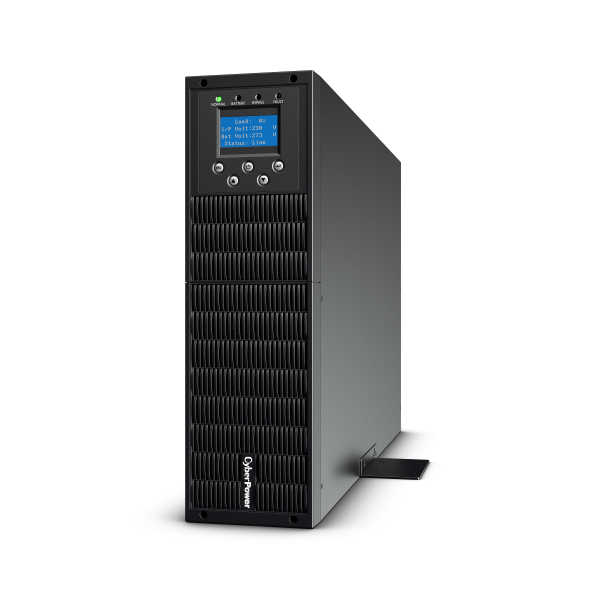 UPS CYBER POWER Online dubla conversie cu sin. pura, cu management, Rack 3U, LCD, 10000VA/900W, bloc conexiuni, fara baterii, terminal block, USB, RS232, slot SNMP, APFC, EPO, GreenP, "OLS10000ERTXL3U" - imagine 2