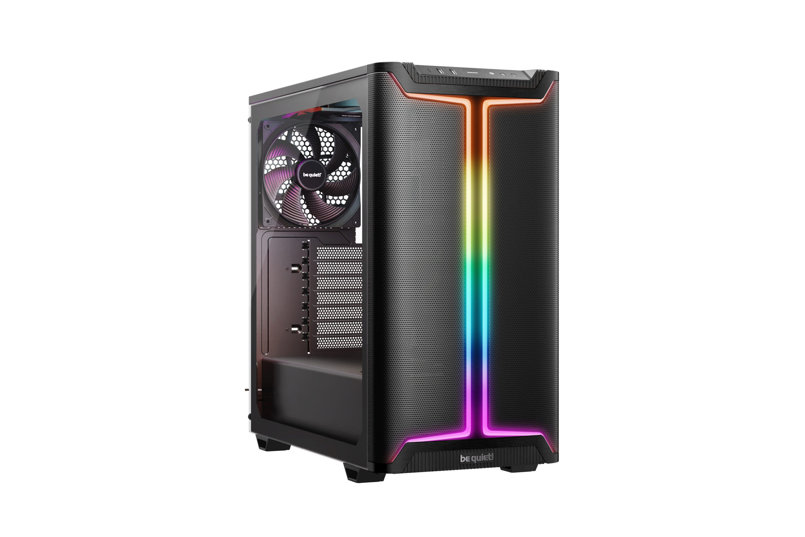 CARCASA be quiet "PURE BASE 501 DX", middle tower, gaming, fara sursa, suporta 6xfan, 3xfan inclus, PSU shroud, USB Type-C x 1, USBx2, audio+mic, 7 sloturi expansiune, negru, "BGW76" (timbru verde 0.24lei)