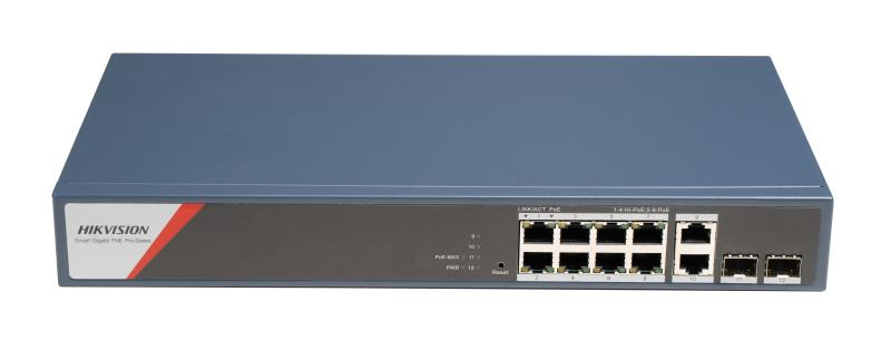 HK SWITCH POE 8 PORTURI SMART MANAGED "DS-3E1512HP-SI-8P2T2F" (timbru verde 2 lei)