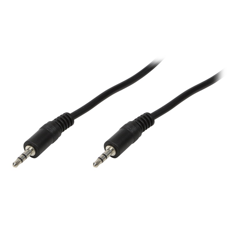 CABLU audio LOGILINK stereo (3.5 mm jack T/T), 1m, negru "CA1049" (timbru verde 0.08 lei)