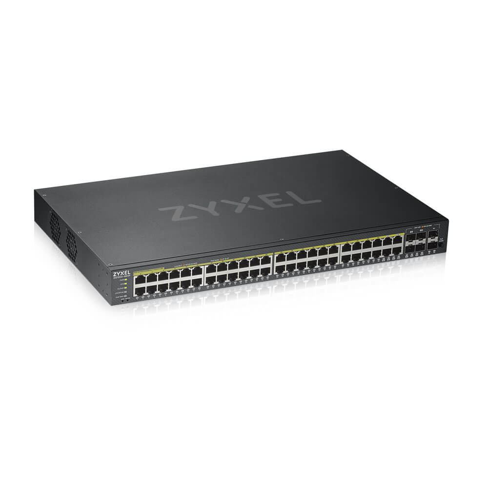 SWITCH PoE ZYXEL, port Gigabit x 48, SFP SFP x 2, managed, rackabil, carcasa metalica, "GS192048HPV2-EU0101F" (timbru verde 2 lei)