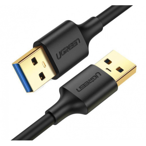 CABLU USB Ugreen pt. PC sau alte device-uri, "US128" USB 3.0 (T) la USB 3.0 (T), 2m, negru, "10371" (timbru verde 0.08 lei) - 6957303813711