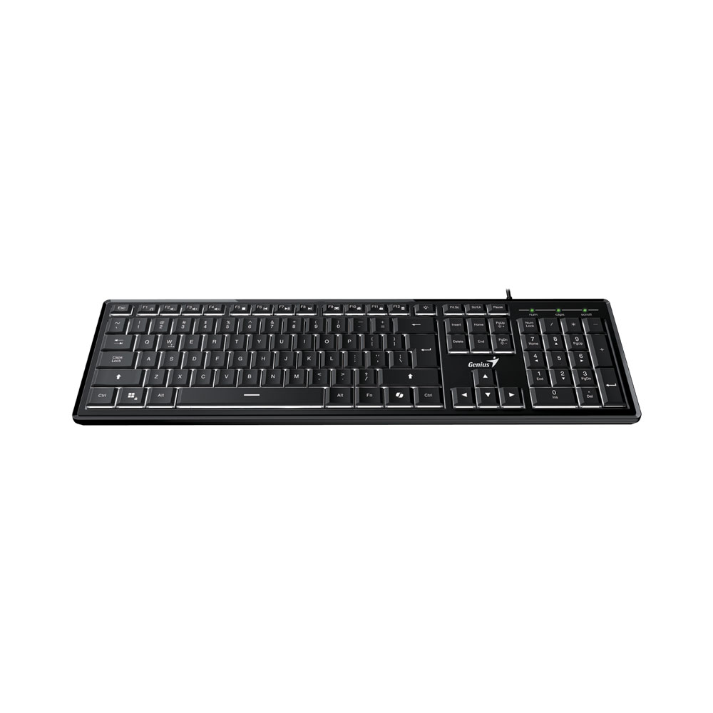 TASTATURA GENIUS USB, multimedia, 104 taste + 12 taste multimedia, black, "SlimStar 820" "31310055400" (timbru verde 0.8 lei)