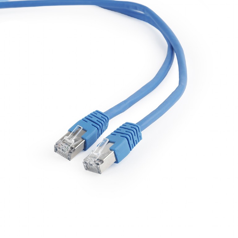 PATCH CORD FTP GEMBIRD Cat6, cupru-aluminiu, 0.5 m, albastru, AWG26, ecranat "PP6-0.5M/B" (timbru verde 0.08 lei)