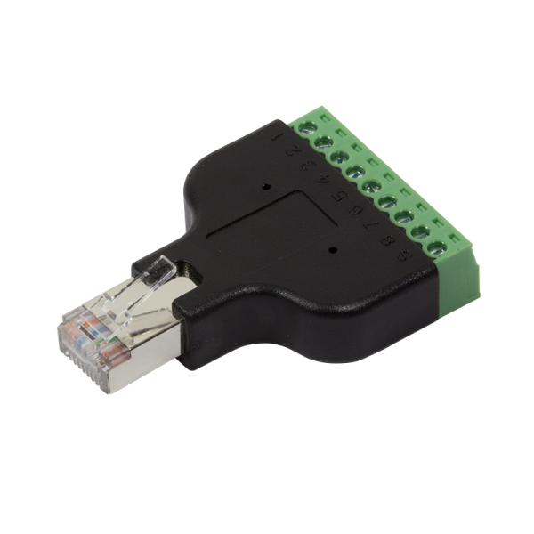 ADAPTOR LOGILINK RJ45 (T) la conector 8-pin, negru, "MP0050" - imagine 2