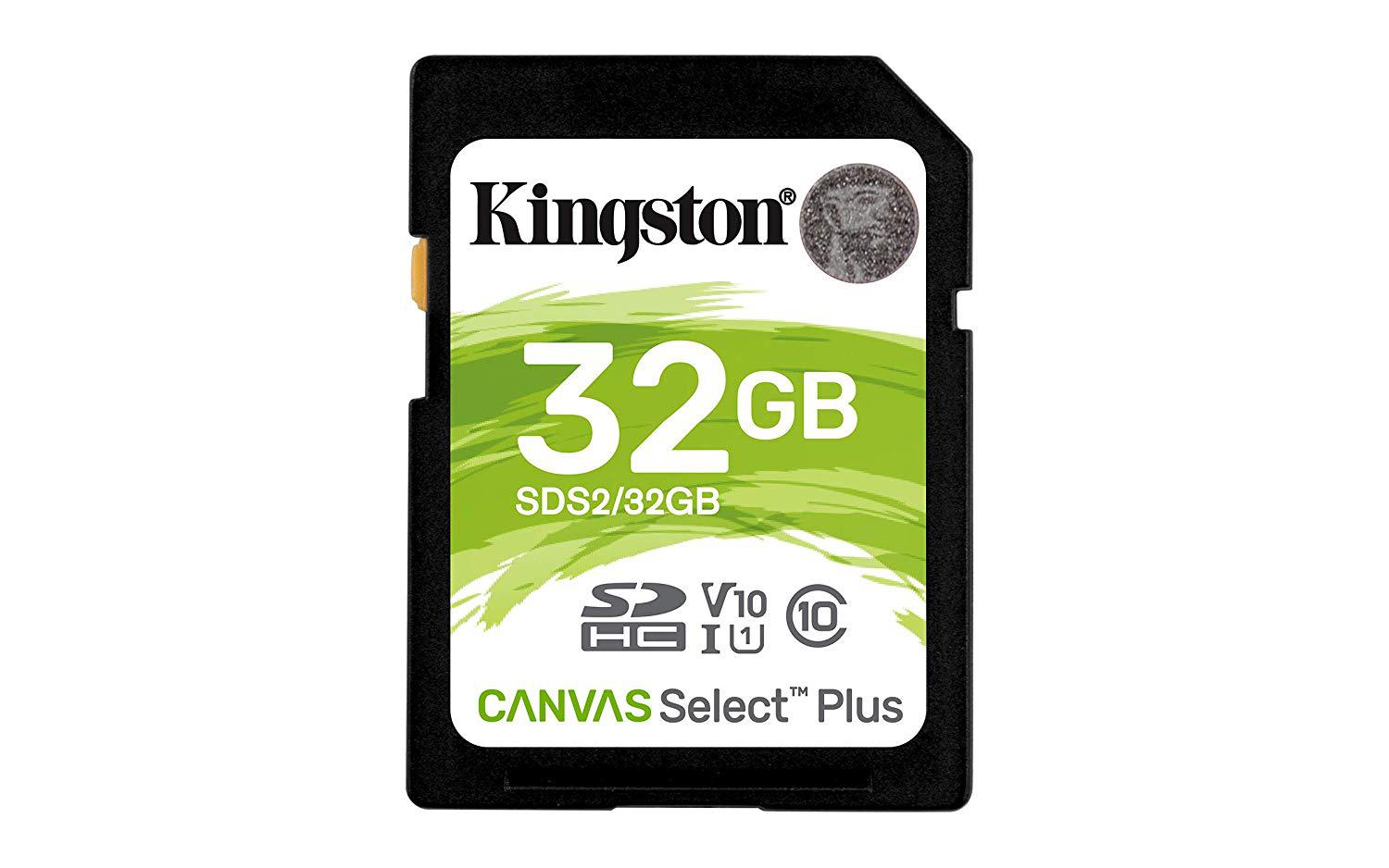 CARD SD KINGSTON, 32 GB, SDHC, clasa 10, standard UHS-I U1, "SDS2/32GB" (timbru verde 0.03 lei)