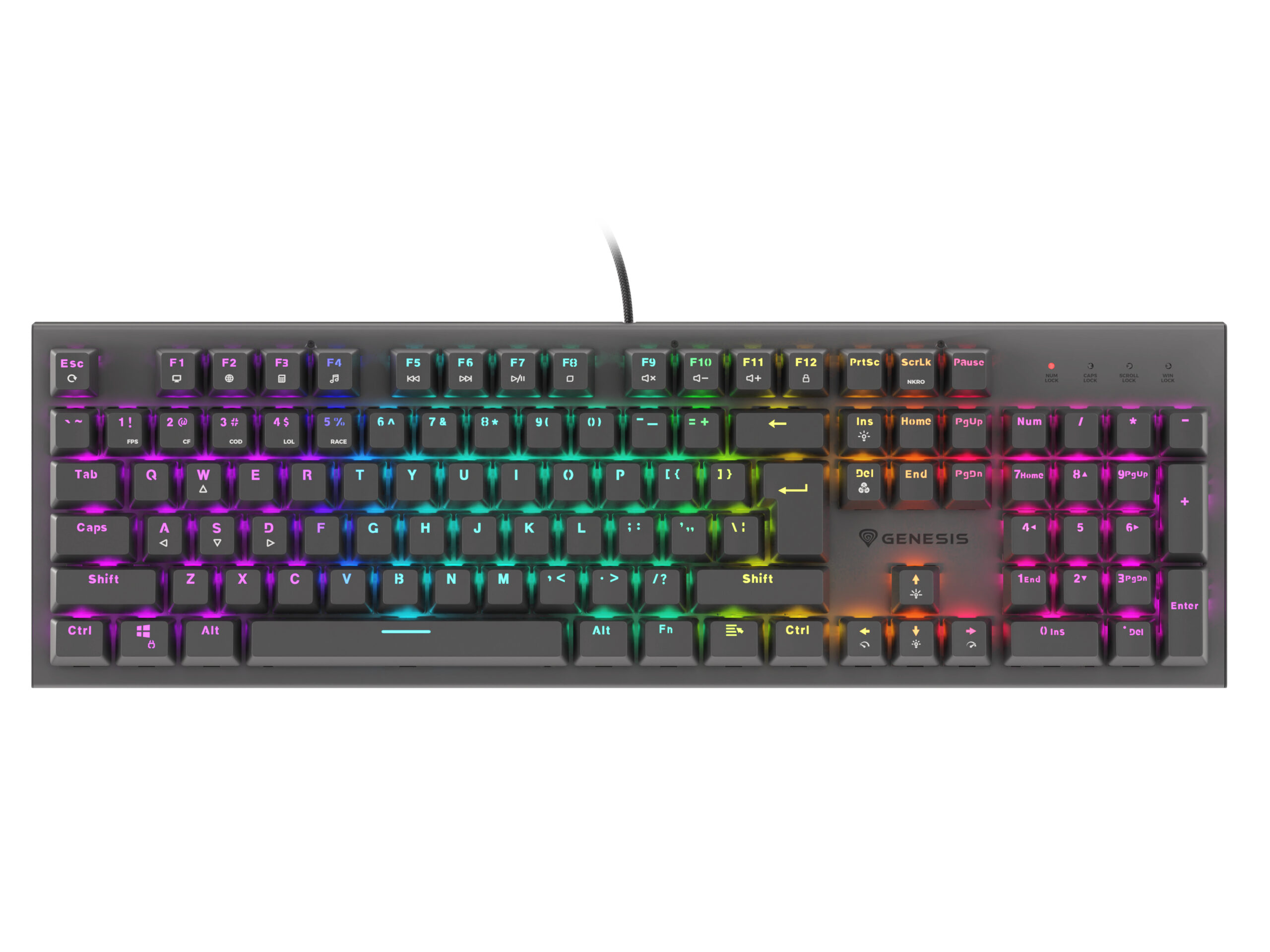 Tastatura Genesis Thor 303 R negru "NKG-1877" (timbru verde 0.8 lei)