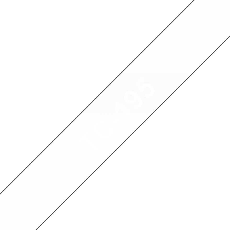 Banda laminata Original Brother White on Clear, TC195, pentru E105|E110|H100|H101|H105|H110|H111|P300|128|200|1000|1010|1090|1100|1120|1130|1160|1170|1180|1190|1200|1230|1280|1290|6100|7100|ST1150, 9mm, incl.TV 0 RON, "TC195"