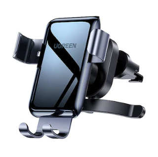 SUPORT AUTO Ugreen pt. SmartPhone, "LP274" fixare grila ventilatie rotunda, negru "30401" - 6957303834013