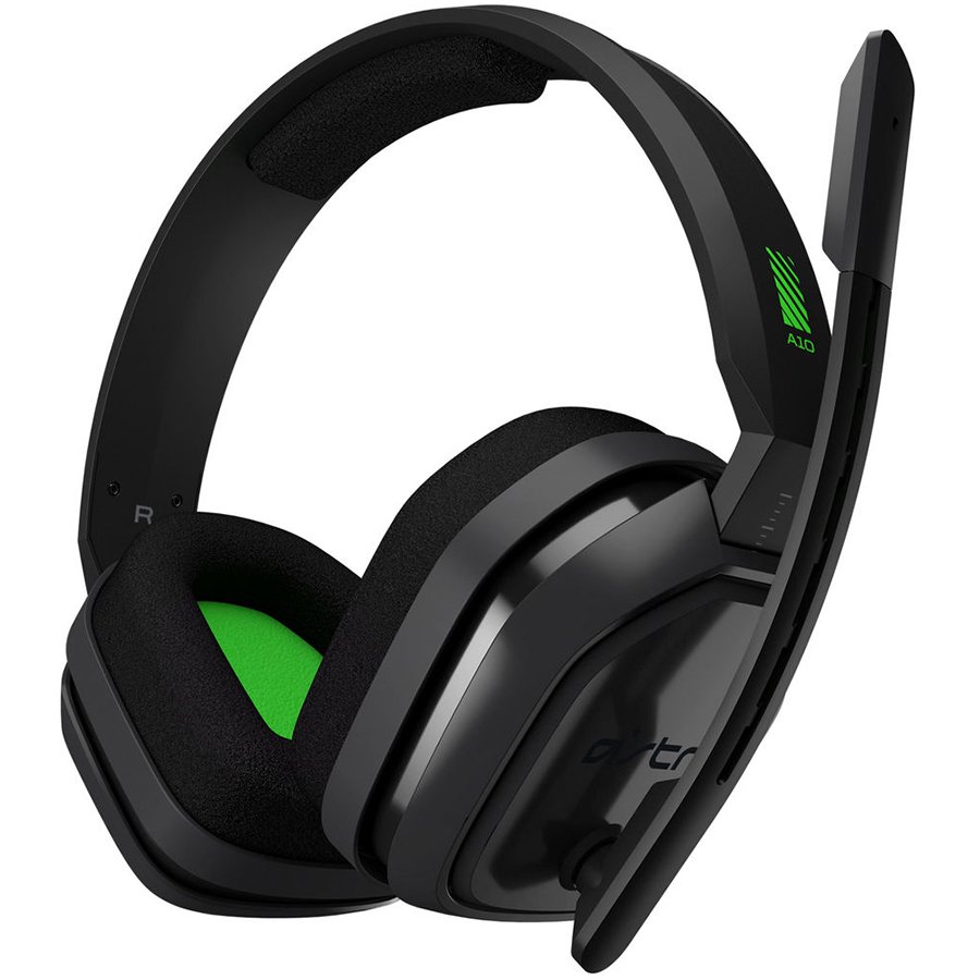 LOGITECH ASTRO A10 Headset for Xbox One - GREY/GREEN - 3.5 MM - WW, "939-001532" (timbru verde 0.8 lei)