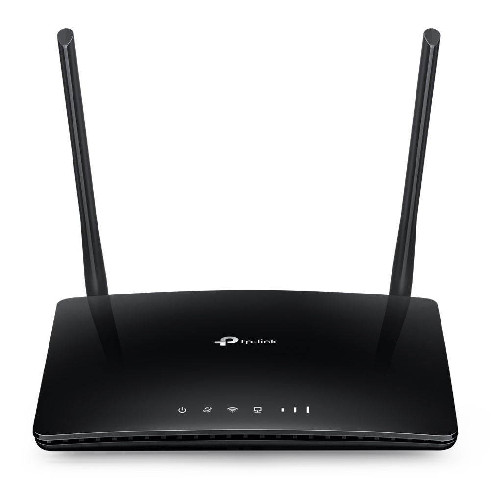 ROUTER TP-LINK wireless. 4G LTE (desktop), 750Mbps, 3 porturi 10/100Mbps + 1 WAN/LAN, AC750, Dual Band slot SIM 4G LTE "Archer MR200" (timbru verde 0.8 lei)