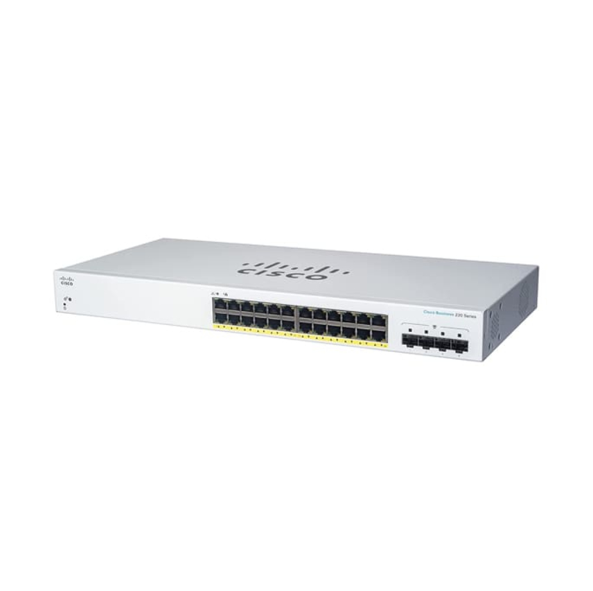 CBS220 SMART 24-PORT GE FULL/POE 4X1G SFP "CBS220-24FP-4G-EU" (timbru verde 2 lei)