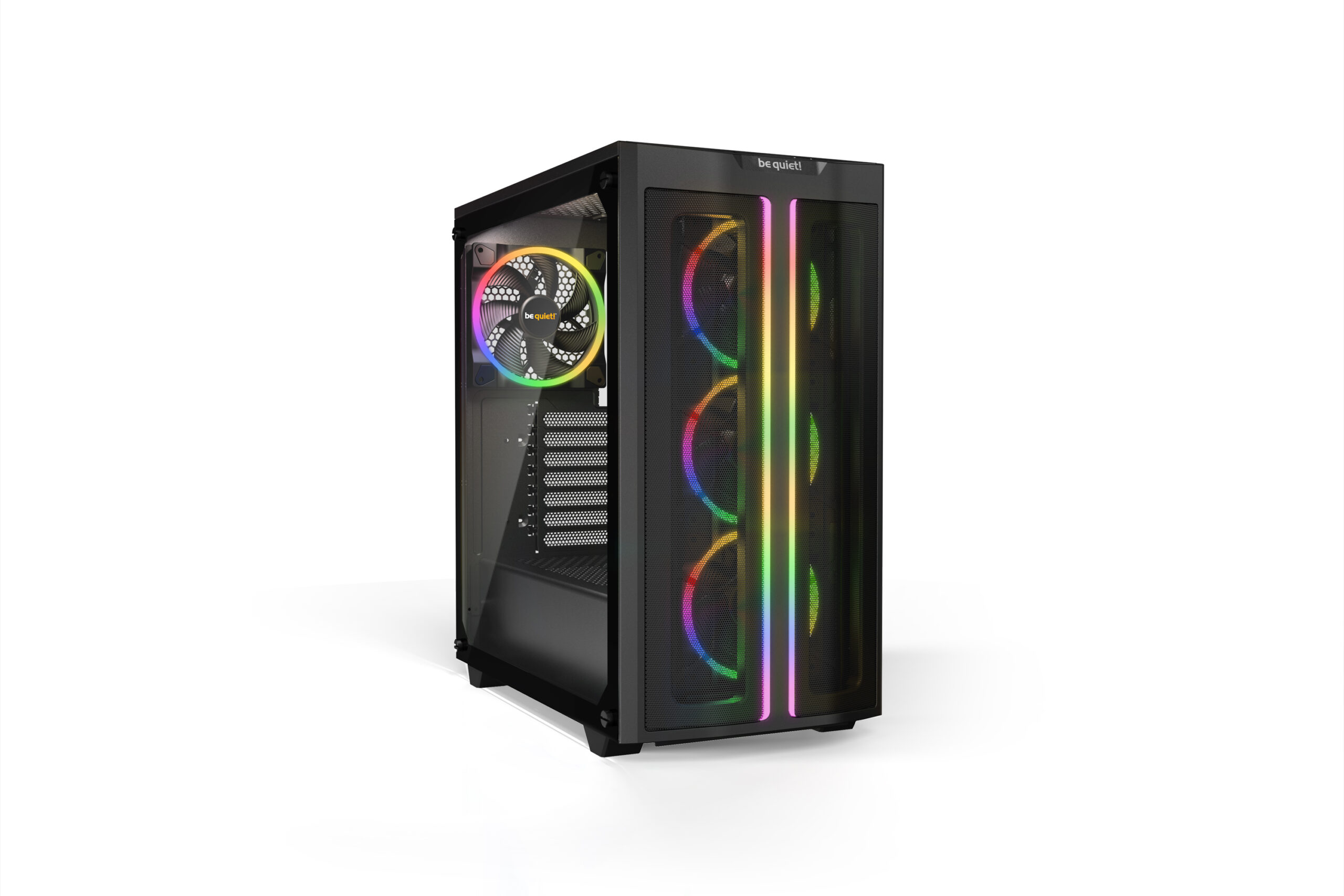 CARCASA be quiet! "PURE BASE 500 FX Black", Middle Tower, ATX, fara sursa,4xfan, USB 3.2 gen 1 x 1,USB Type-C x 1,audio+mic,PSU shroud, 7 sloturi expansiune,ARGB,negru, "BGW43" (timbru verde 0.4lei)