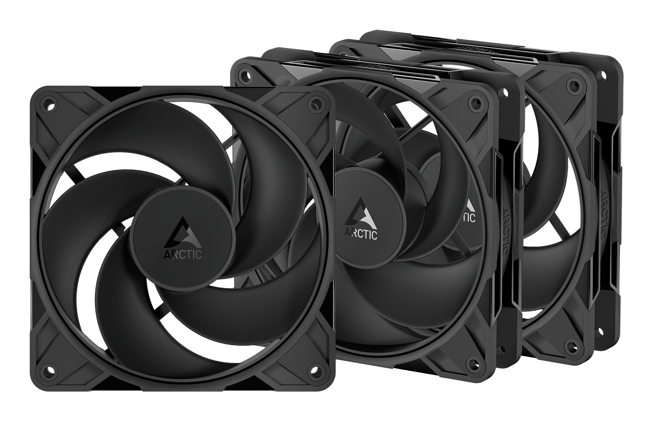 Set 3 ventilatoare Arctic "P14 Pro Reverse - 3 Pack", 140mm, 400 - 2650 RPM, FDB, 98 cfm, 4-Pin Fan Plug + 4-Pin Socket, negru, "ACFAN00330A" (timbru verde 0.54lei)
