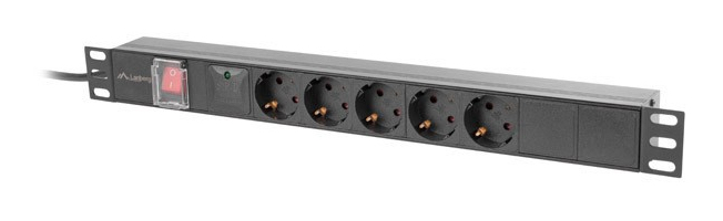 Unitate alimentare PDU 19", 5 prize ng "PDU-05F-0200-BK" (timbru verde 0.8 lei)